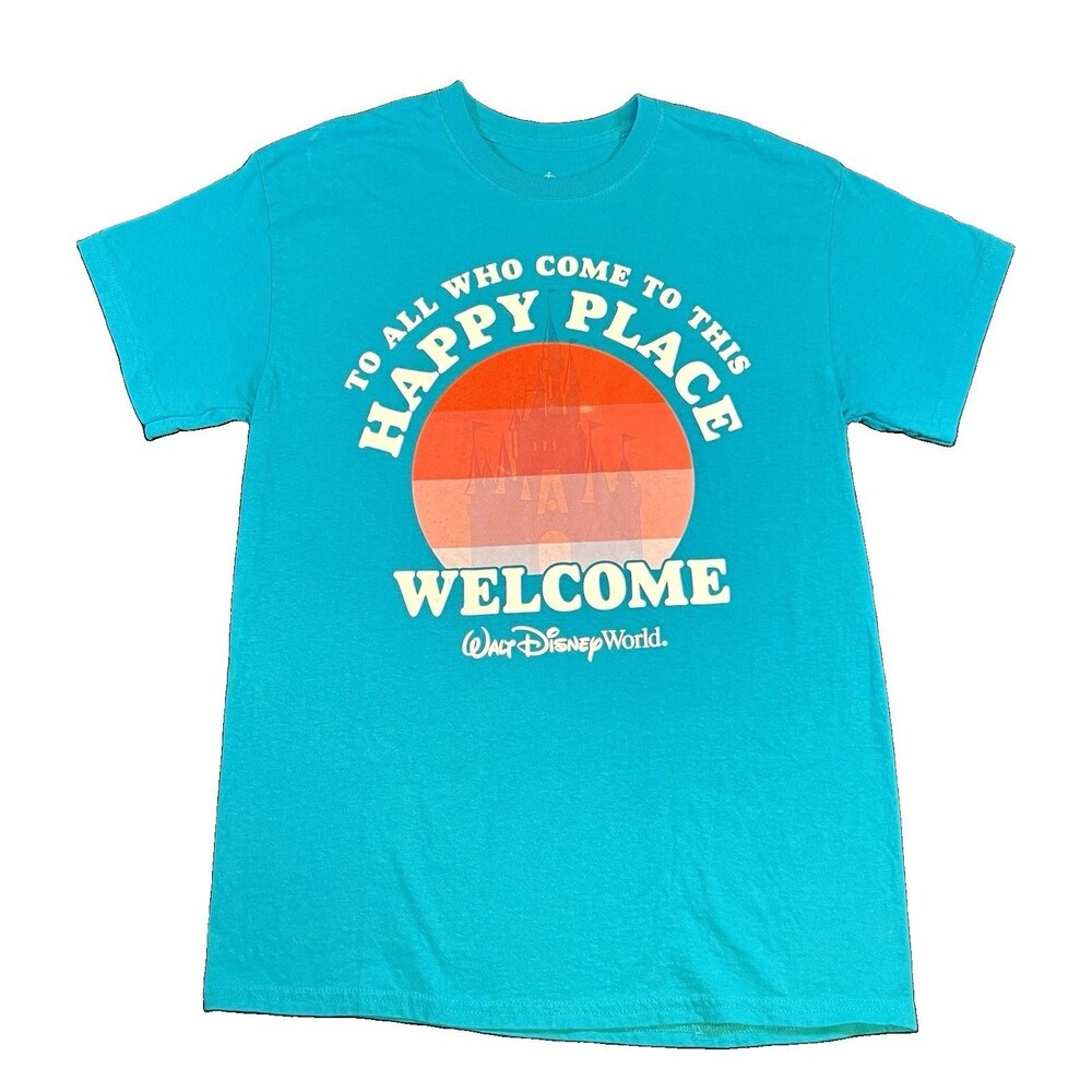 Disney Walt Disney World Welcome Blue Unisex Adult T-Shirt Size Medium